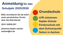 Anmeldung für das Schuljahr 2025/2026