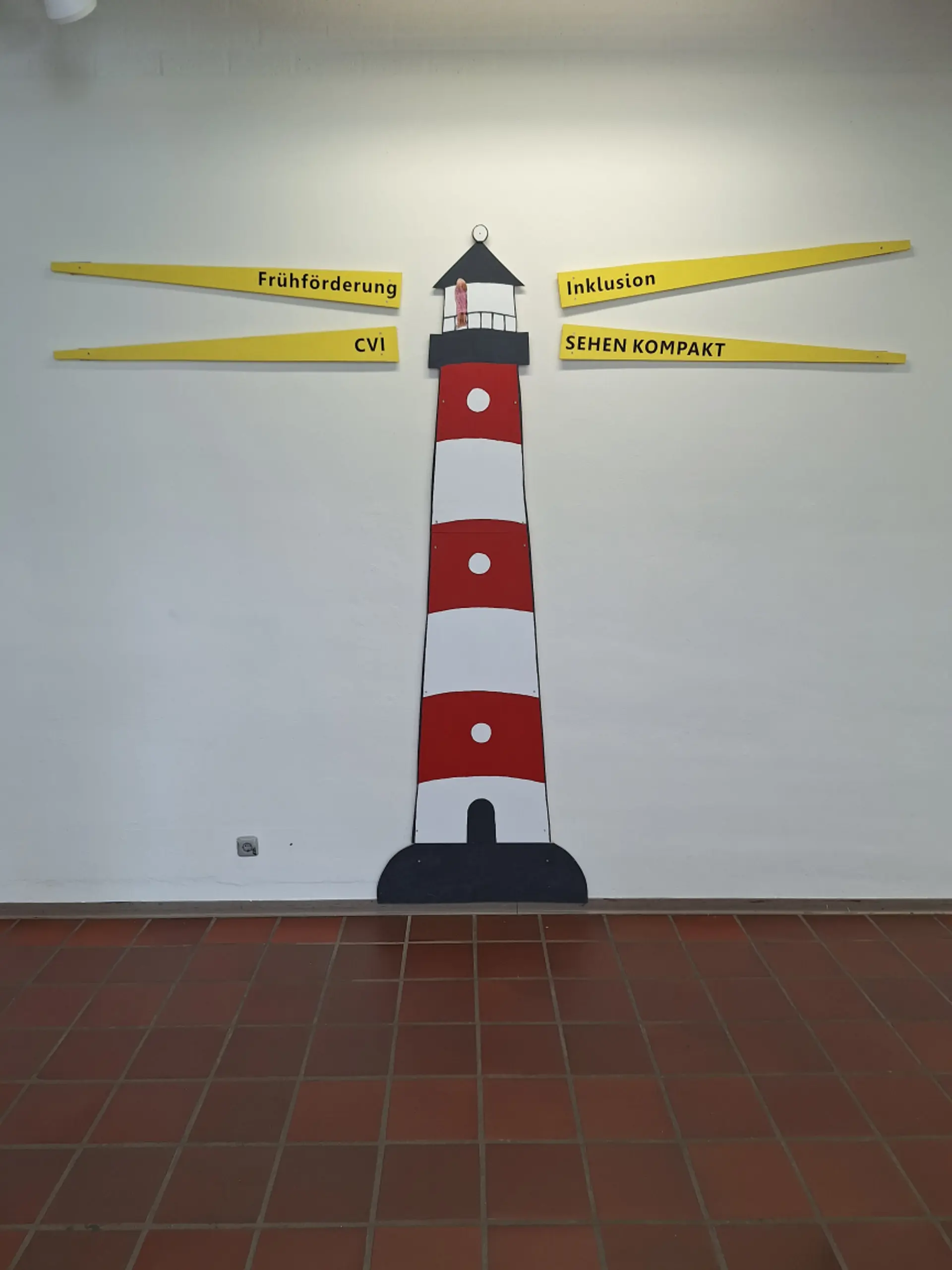 Bild vom Leuchtturm im Schulflur