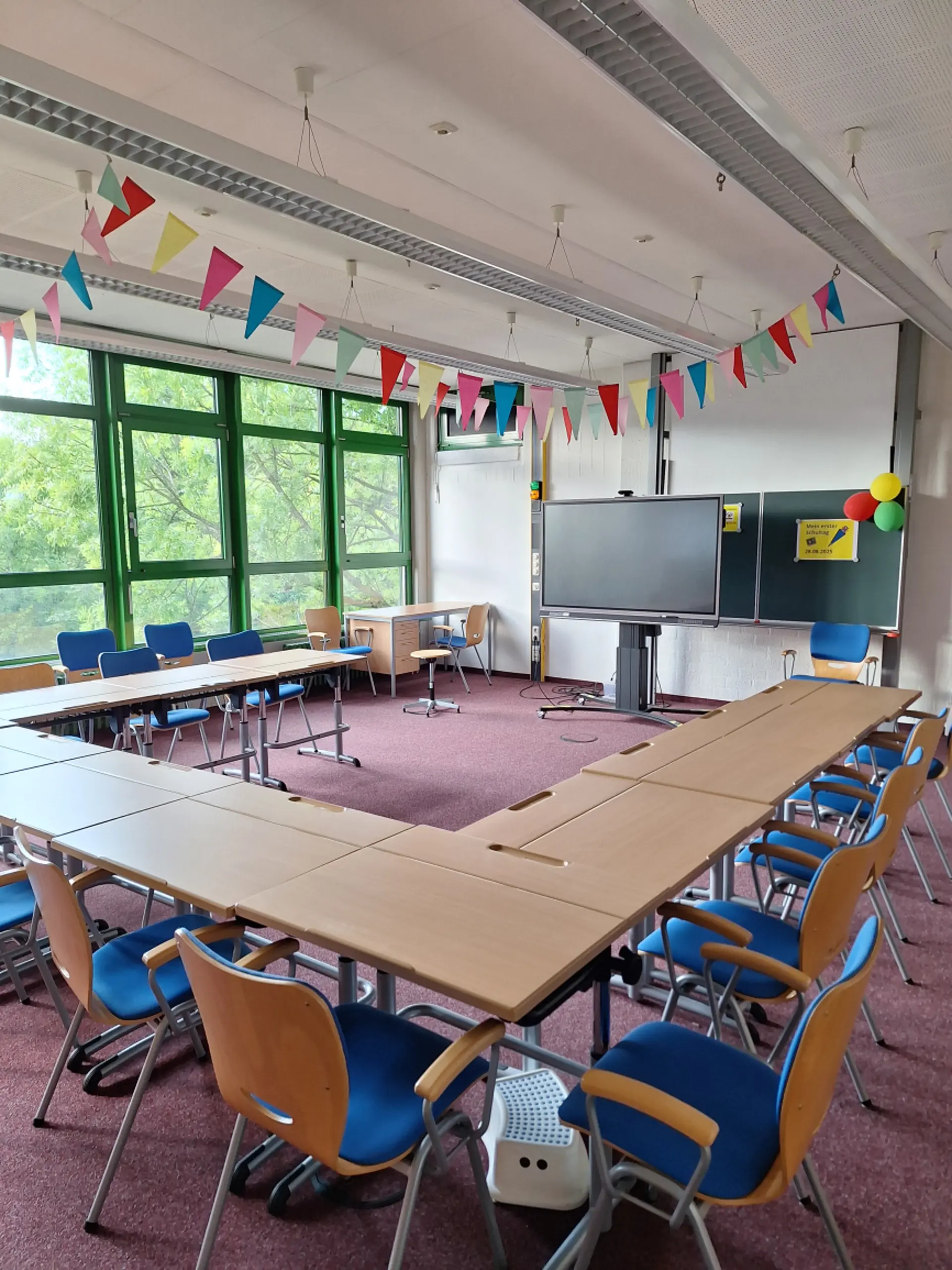 Renovierter Klassenraum